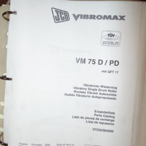 JCB VM 75D/PD Vibromax Service Manual Vibratory Single Drum Roller