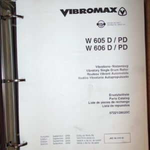 JCB W605D/PD W606D/PD Vibromax Service Manual Vibratory Single Drum Roller