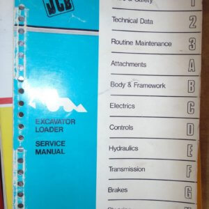 JCB 3D III Excavator Loader Service Manual General