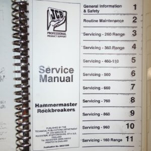 JCB Hammermaster Rockbreakers Service Manual