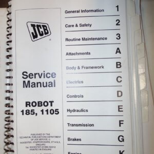 JCB 185 1105 Robot Skid Steer Service Manual