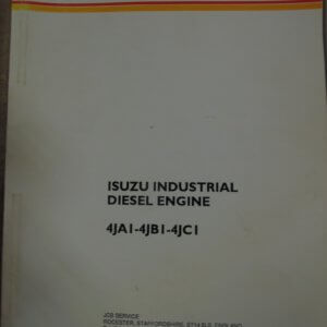 JCB Isuzu Industrial Diesel Engine 4JA1-4JB1-4JC1 Service Manual