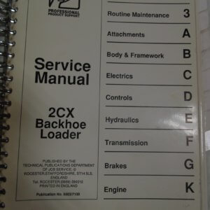 JCB 2CX Backhoe Loader Service Manual
