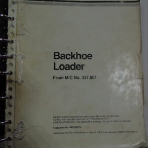 JCB Backhoe Loader Hydraulics, Attachments, Engine, Transmission, Axles, Brakes, Electrics Service Manual