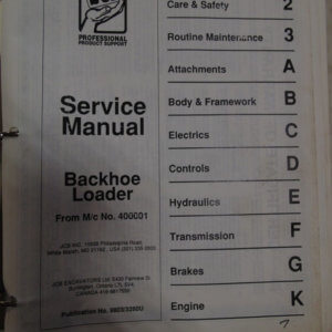 JCB Backhoe Loader Service Manual