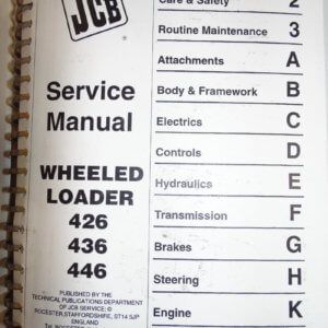 JCB 426, 436, 446 Wheeled Loader Service Manual