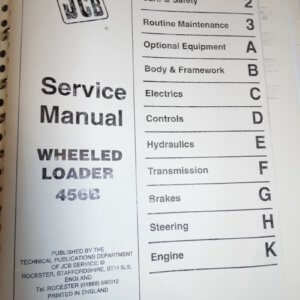 JCB 456B Wheeled Loader Service Manual