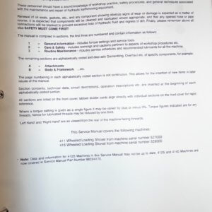 JCB 411 416 Wheeled Loader Service Manual