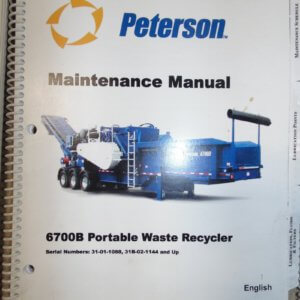 Peterson Industries 6700B Portable Waste Recycler Maintenance Manual