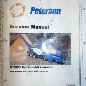 Peterson 6700B Horizontal Grinder Service Manual