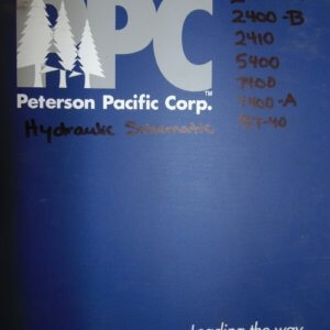 Peterson Pacific Corp 2400-A, 2400-B, 2410, 5400, 7400, 7400-A, BT-40 Hydraulic Schematics