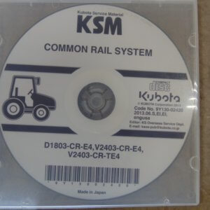 Kubota 1803-CR-EH, V2403-CR-E4, V2403-CR-TE4 Common Rail System Manual on CD