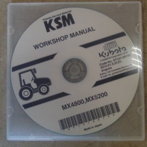 Kubota MX4800, MX5200 Workshop Manual on CD