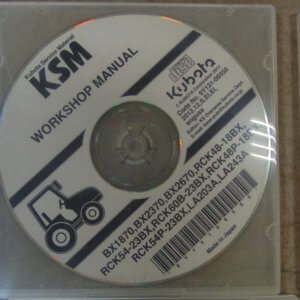 Kubota BX1870, BX2370, BX2670, RCK48-18BX, RCK54-23BX, RCK60B-23BX, RCK48P-18BX, RCK54P-23BX, LA203A, LA243A Workshop Manual on CD