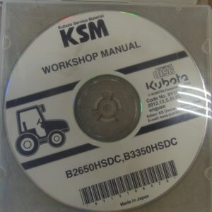 Kubota B2650HSDC, B3350HSDC Workshop Manual on CD