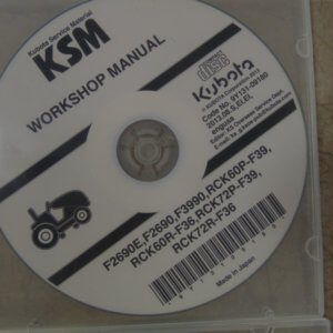 Kubota F2690E, F2690, F3990, RCK60P-F39, RCK60R-F36, RCK72P-F39, RCK 72R-F36 Workshop Manual on CD