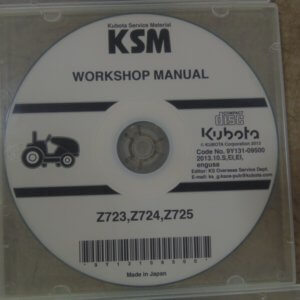 Kubota Z723, Z724, Z725 Workshop Manual on CD