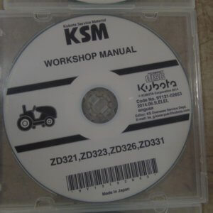 Kubota ZD321, ZD323, ZD326, ZD331 Workshop Manual on CD