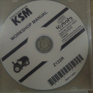 Kubota Z122R Workshop Manual on CD