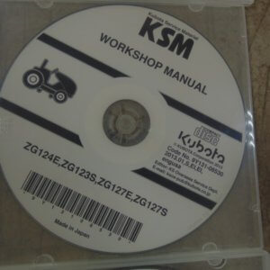 Kubota ZG124E, ZG123S, ZG127E, ZG127S Workshop Manual on CD