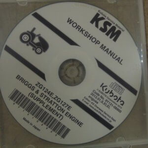 Kubota ZG124E, ZG127E Briggs and Stratton Engine (supplement) Workshop Manual on CD