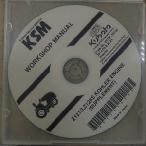 Kubota Z121S, Z125S Kohler Engine (Supplement) Workshop Manual on CD