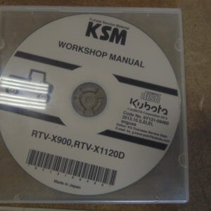 Kubota TRV-X900, RTV-X1120D Workshop Manual on CD