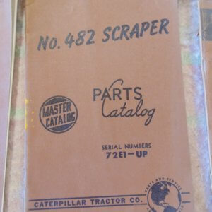 Caterpillar 482 Scraper Parts Manual 72E1