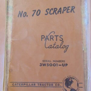 Caterpillar 70 Scraper Parts Manual 3W5001