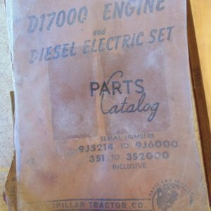 Caterpillar D17000 Engine Diesel Electric Set 9J5214 3S1