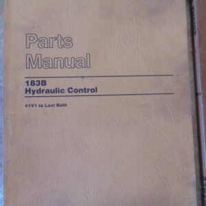 Caterpillar 183B Hydraulic Control Parts Manual 41V1 to last built