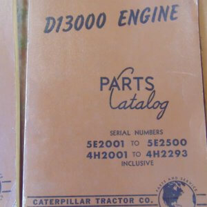 Caterpillar D13000 Engine Parts Manual 5E2001 4H2001