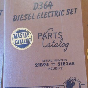 Caterpillar D364 Diesel Electric Set Parts Manual 21B95