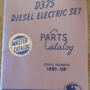 Caterpillar D375 Diesel Electric Set Parts Manual 18B1