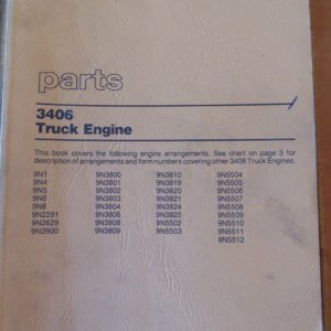 Caterpillar 3406 Truck Engine Parts Manual 92U14043
