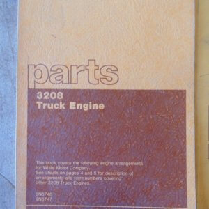 Caterpillar 3208 Truck Engine for White Motor Company Parts Manual