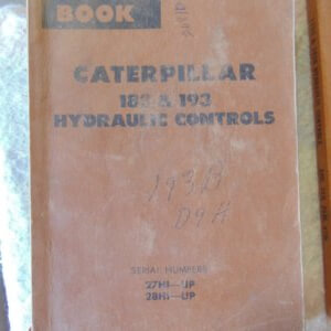 Caterpillar 183 193 Hydraulic Controls 27H1 28H1