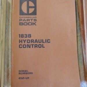Caterpillar 183B Hydraulic Control Parts Manual 41V1