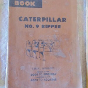 Caterpillar 9 Ripper Parts Manual 50G1 43G1