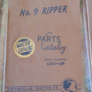 Caterpillar 9 Ripper Parts Manual 65C1