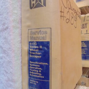 Caterpillar 615C Series II Wheel Tractor Scraper Schematics Manual Specifications System Operations Testing Adjusting 9XG