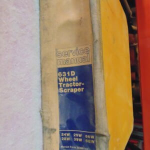 Caterpillar 631D Wheel Tractor Scraper Service Manual 24W 28W 29W 39W 66W 68W