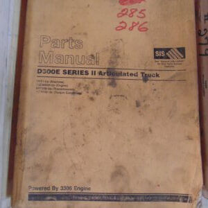 Caterpillar D300E Series II Articulated Truck Parts Manual 5KS1