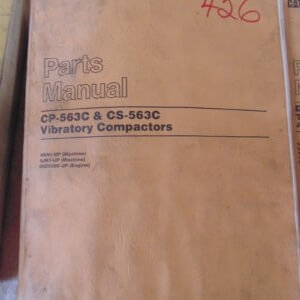 Caterpillar CP563C CS563C Vibratory Compactor Parts Manual 4KN 5JN