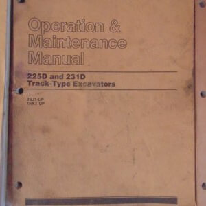 Caterpillar 225D 231D Track Type Tractor Operation and Maintenance Manual 2SJ 1NK