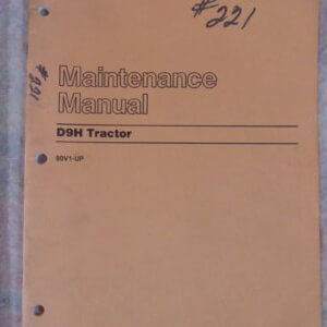 Caterpillar D9H Tractor Maintenance Manual 90V1