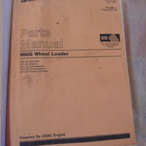 Caterpillar 980G Wheel Loader Parts Manual Brakes Steering Hydraulics 2KR1