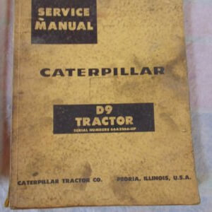 Caterpillar D9 Tractor Service Manual 66A3266