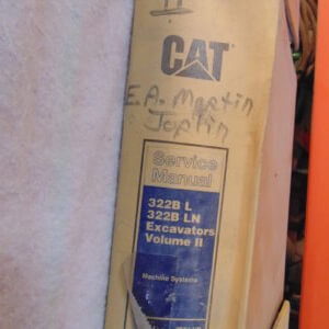 Caterpillar 322B L 322B LN Excavators Service Manual Machine Systems ONLY