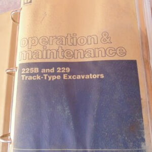 Caterpillar 225B 229 Track Type Excavators Operation Maintenance Manual 2ZD1 1GF1